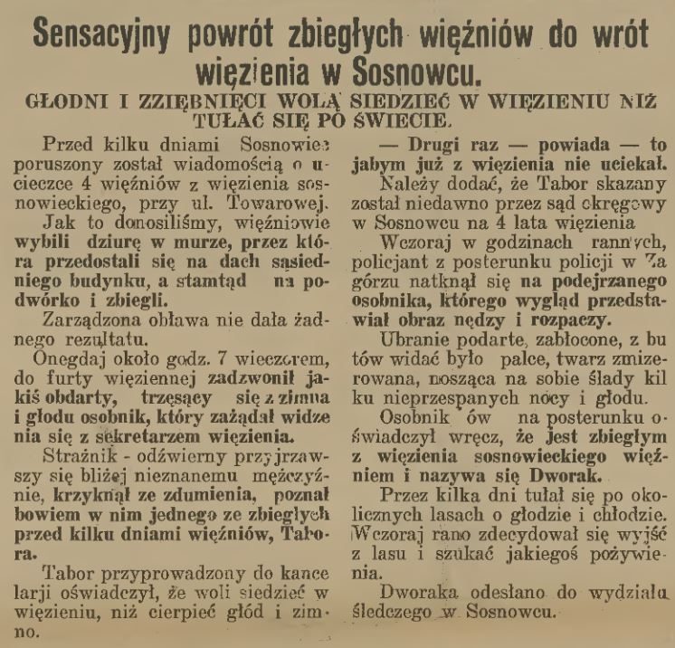 Powrót zbiegłych więźniów