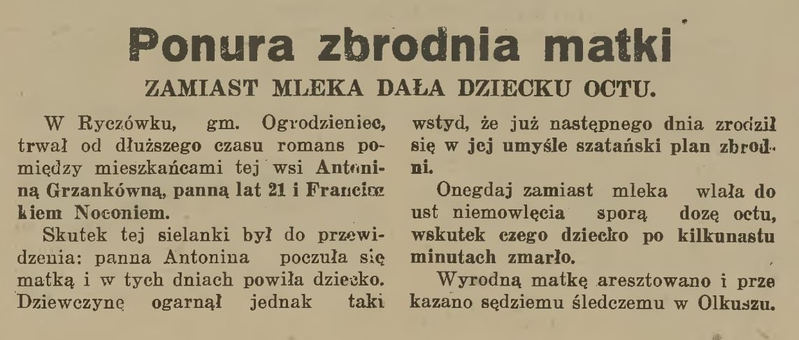 Ponura zbrodnia matki