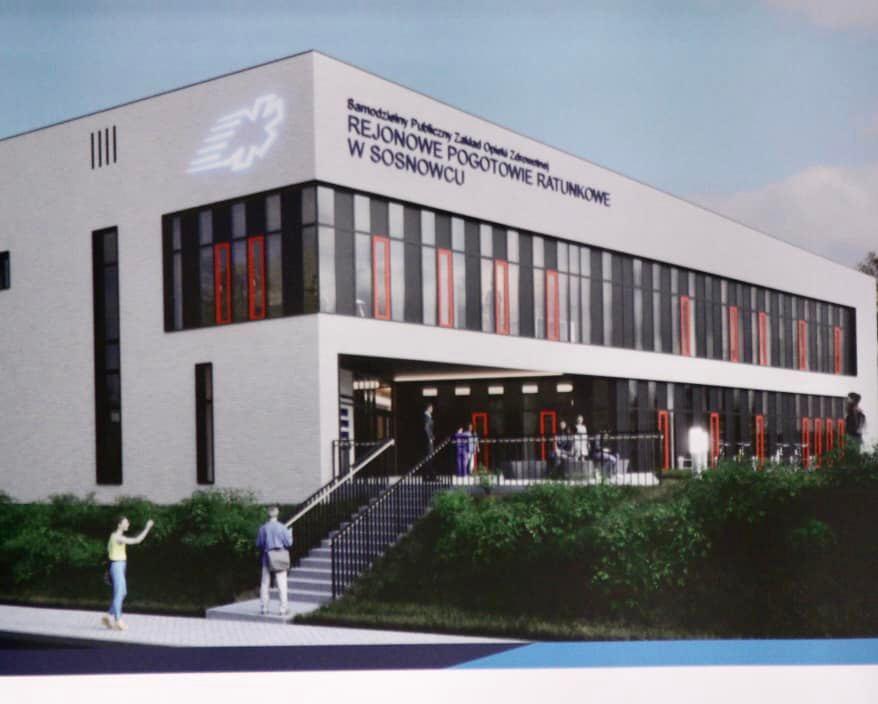 Projekt nowej siedziby Rejonowego Pogotowia Ratunkowego w Sosnowcu