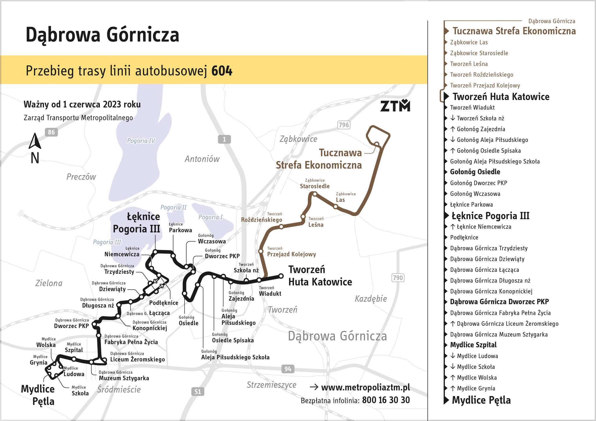 Dąbrowa Górnicza linia 604