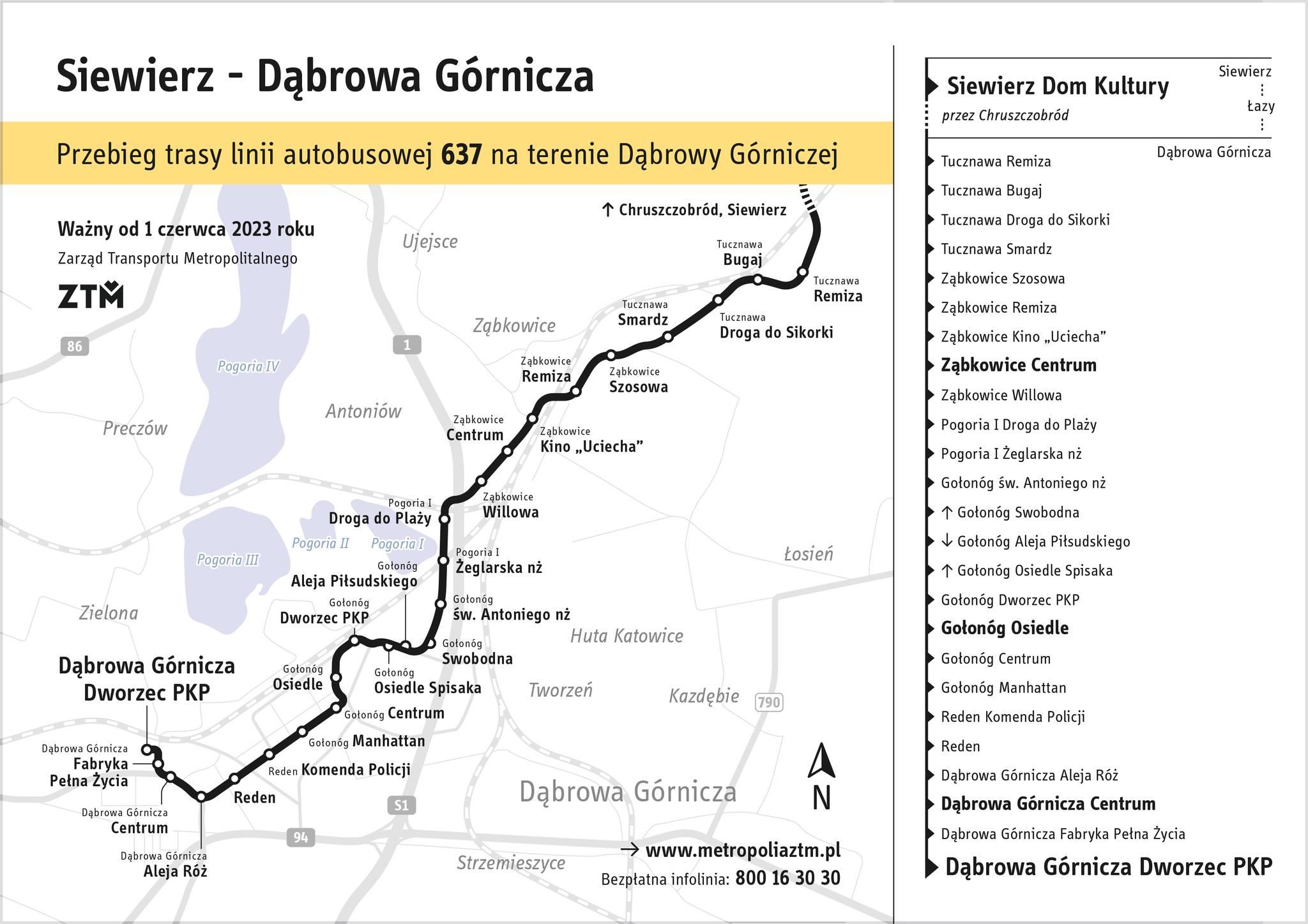 Dąbrowa Górnicza linia 637
