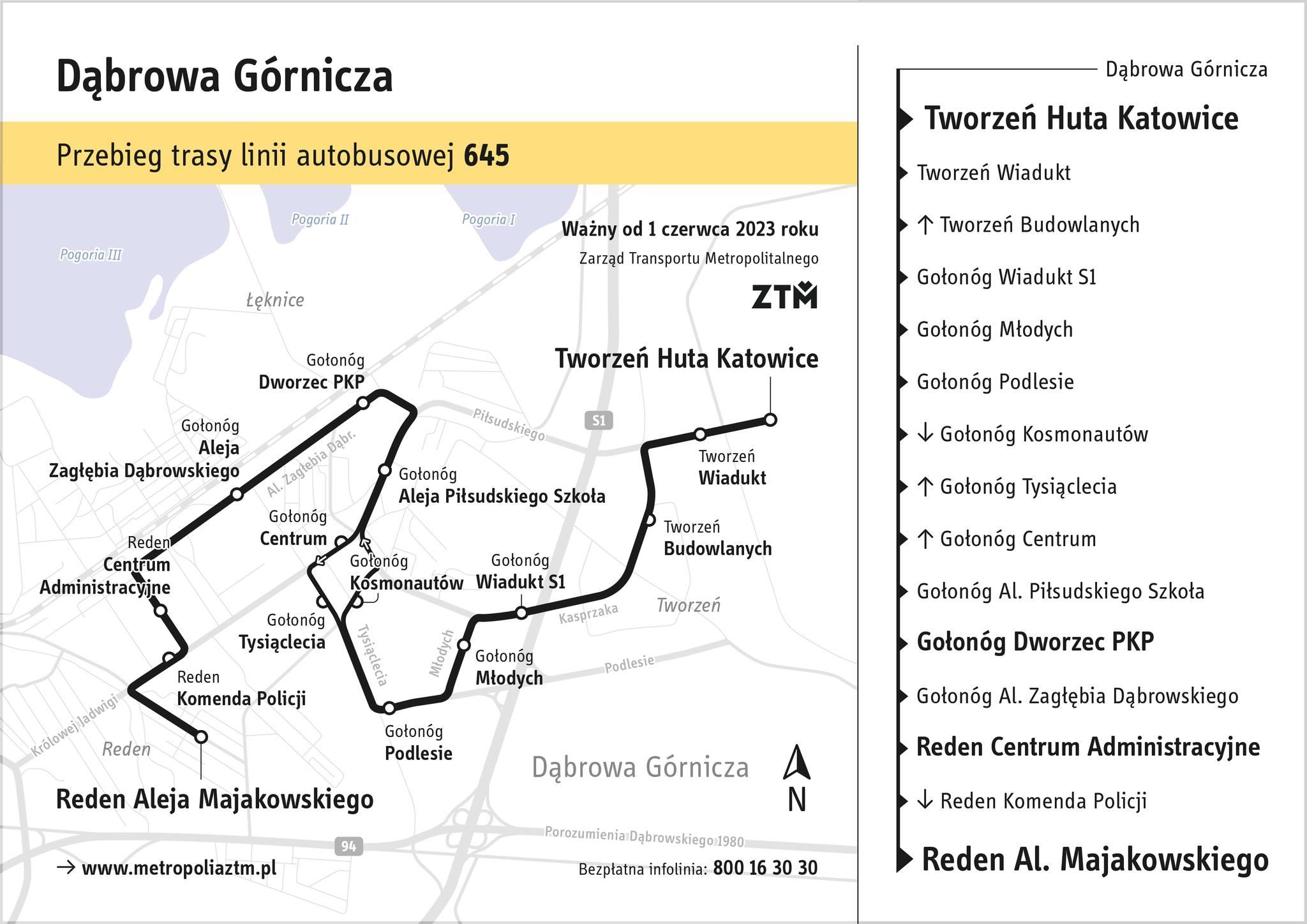 Dąbrowa Górnicza linia 645