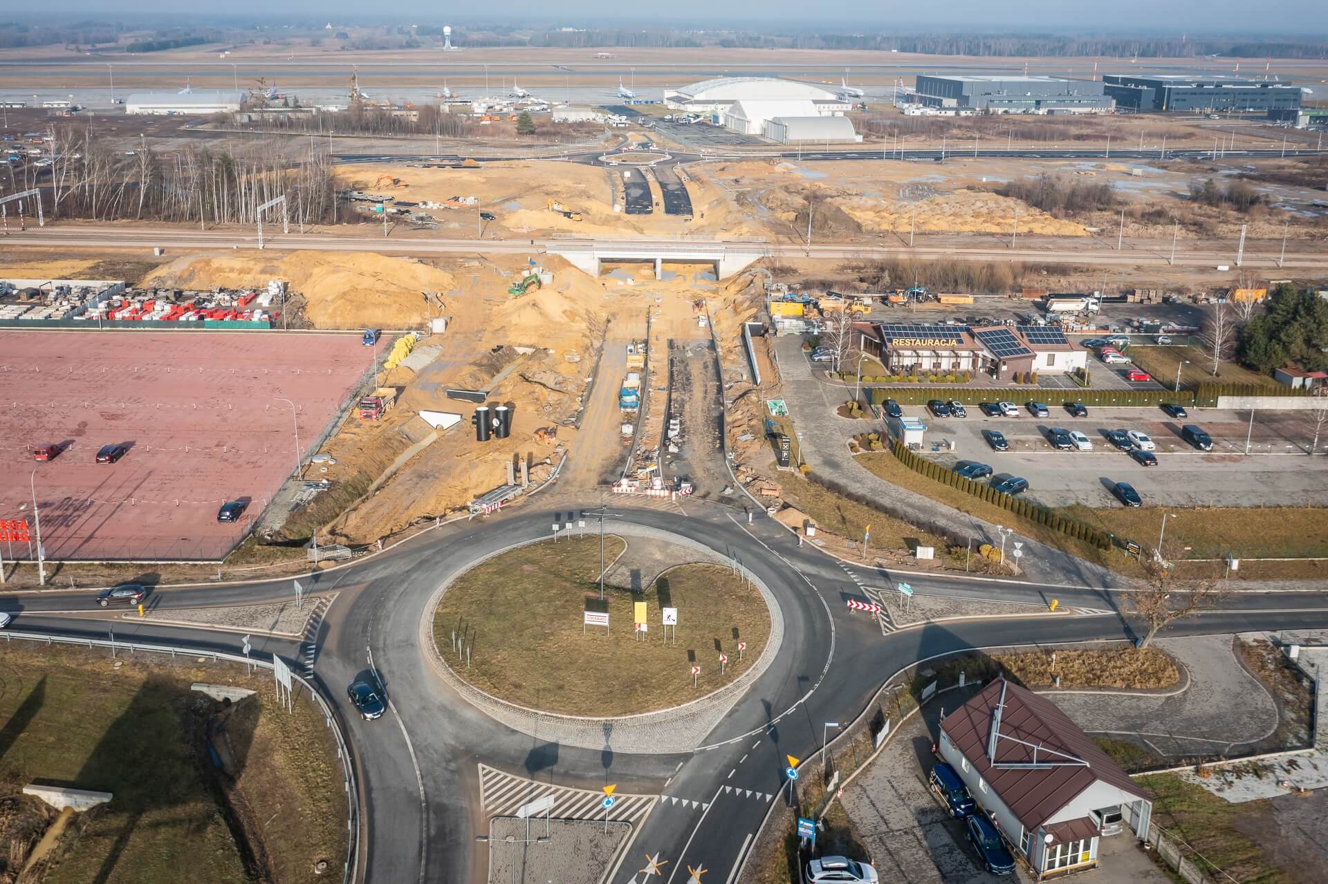 Kolej do Pyrzowic przebudowa układu drogowego KTW