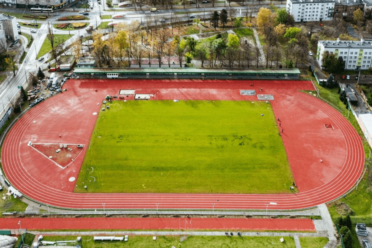 Prace przy Stadionie Lekkoatletycznym w Sosnowcu