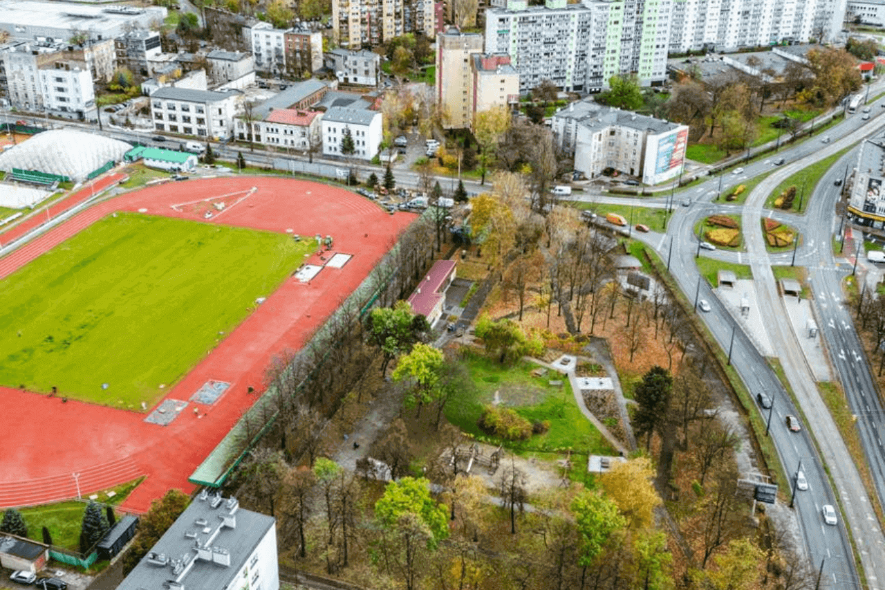 Prace przy Stadionie Lekkoatletycznym w Sosnowcu