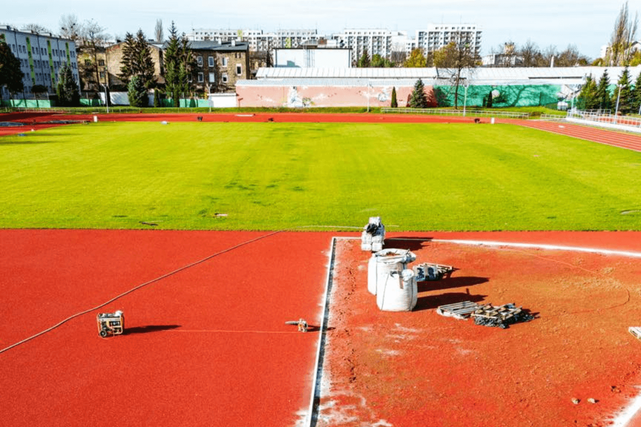 Prace przy Stadionie Lekkoatletycznym w Sosnowcu