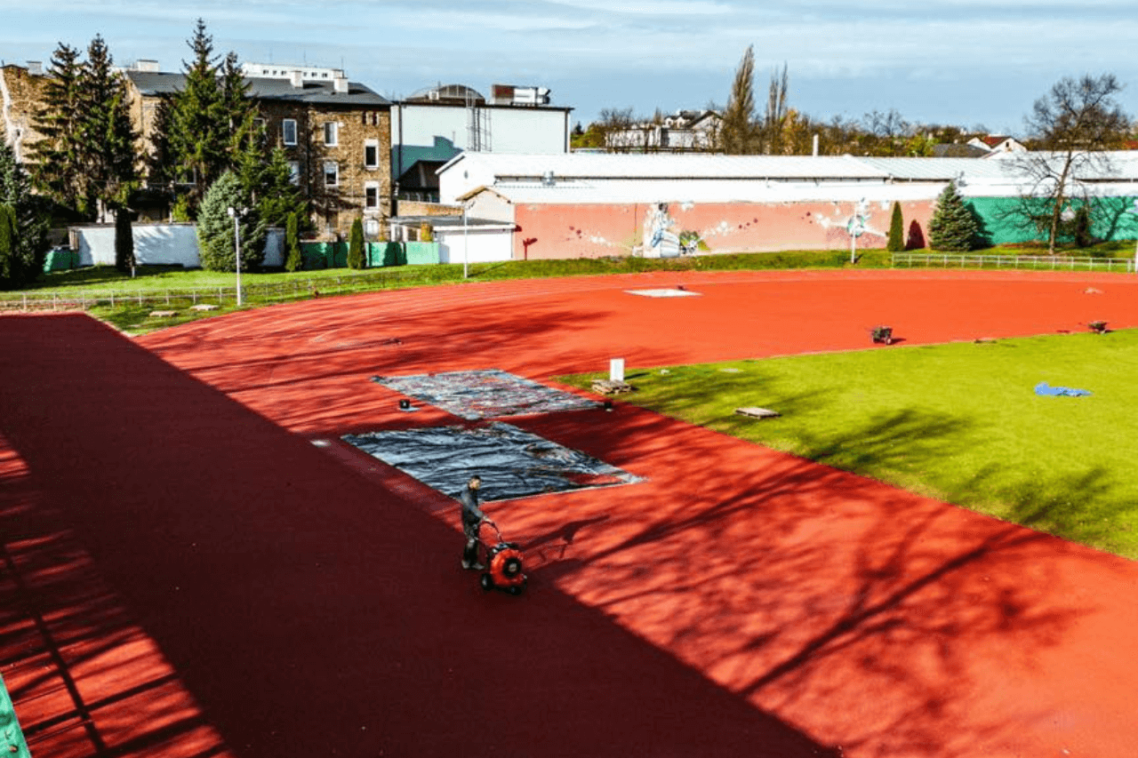 Prace przy Stadionie Lekkoatletycznym w Sosnowcu