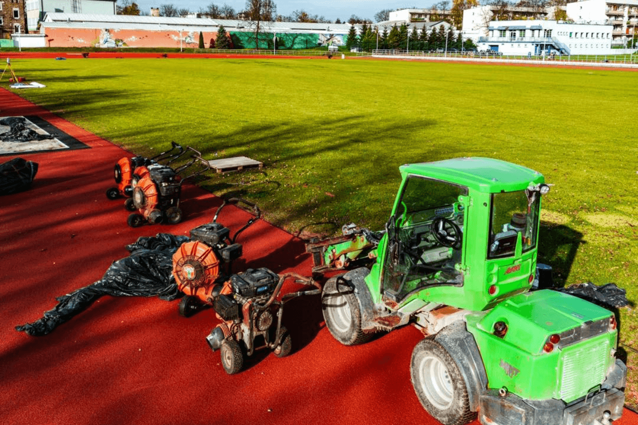 Prace przy Stadionie Lekkoatletycznym w Sosnowcu