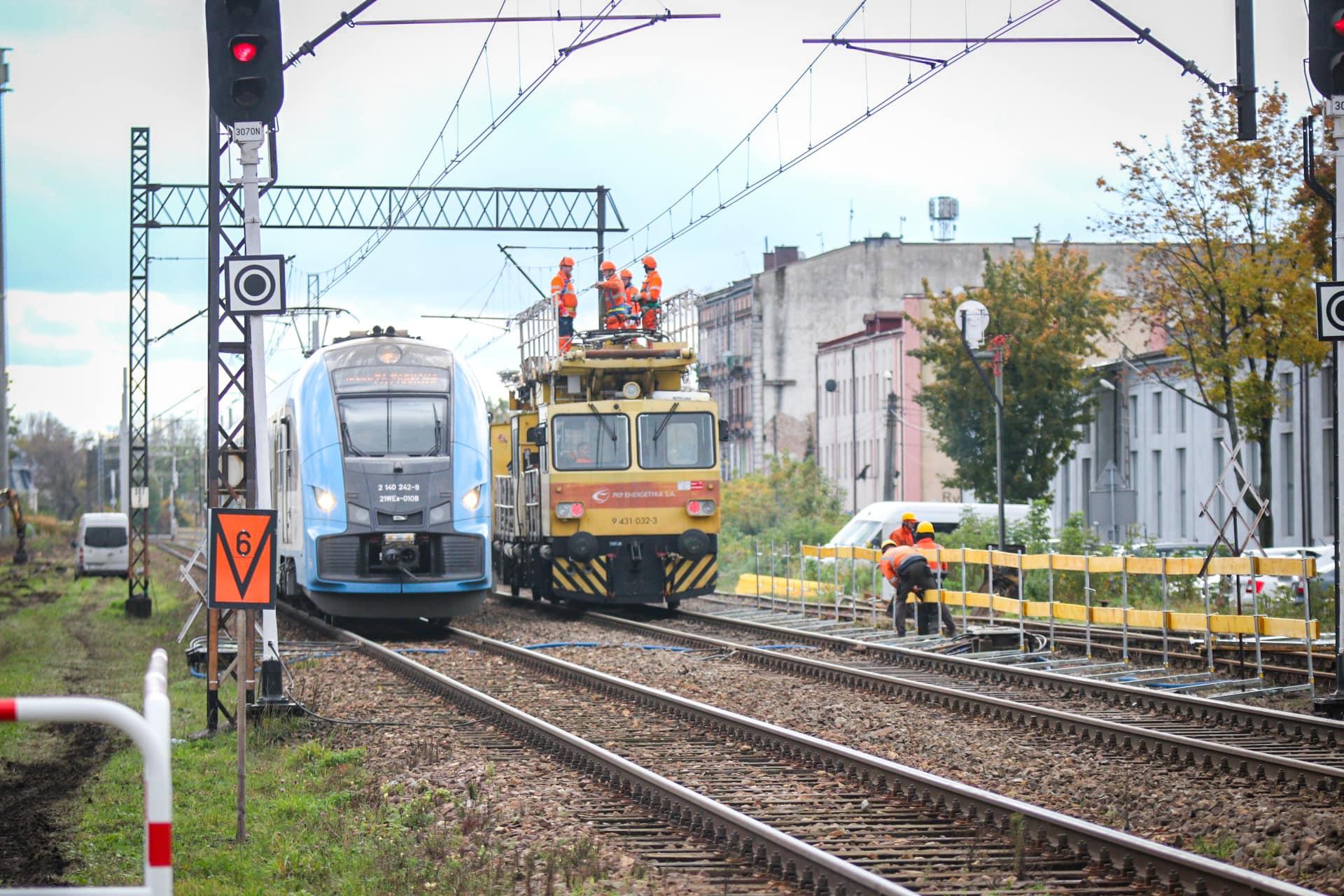 Prace przy przebudowie kolei aglomeracyjnej