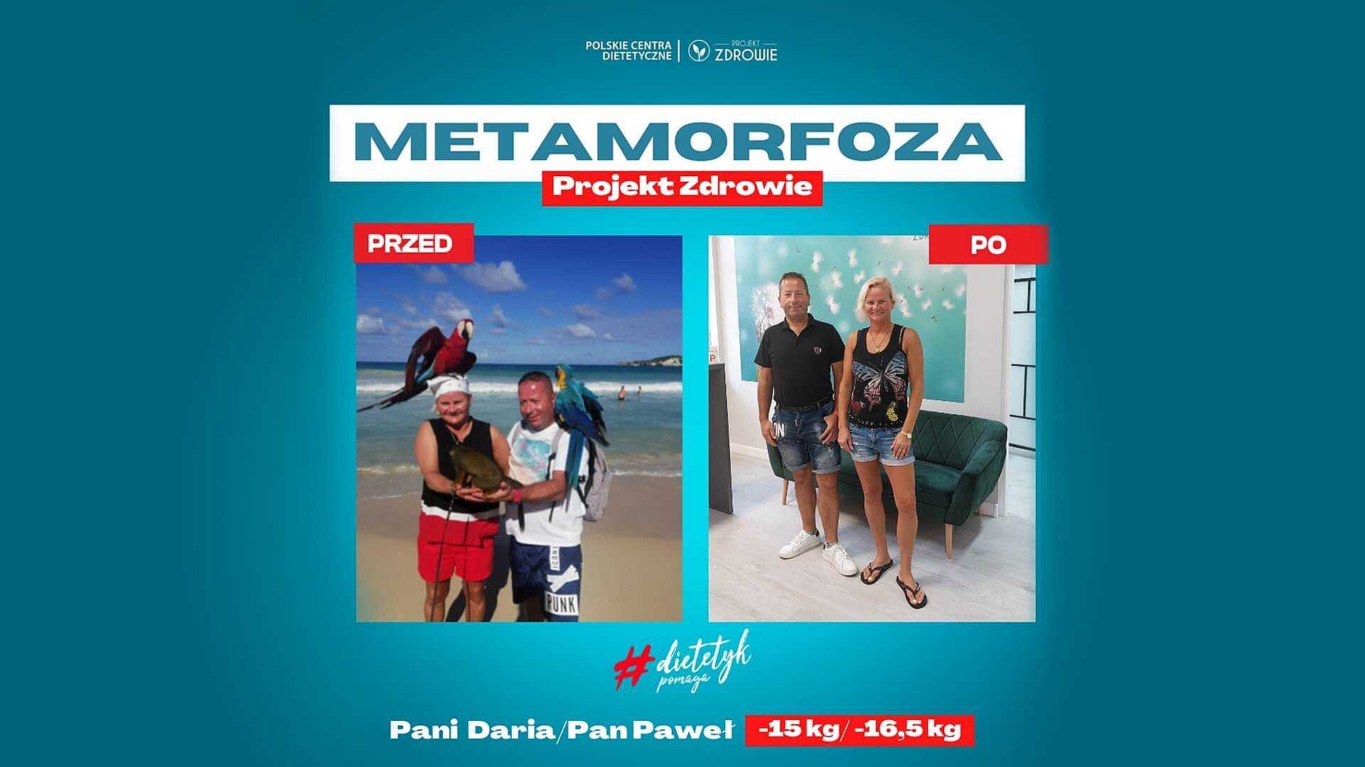 Spektakularna metamorfoza w Projekt Zdrowie, Pani Daria i Pan Paweł stracili razem 31,5 kilograma! Spektakularna metamorfoza w Projekt Zdrowie, Pani Daria i Pan Paweł stracili razem 31,5 kilograma!