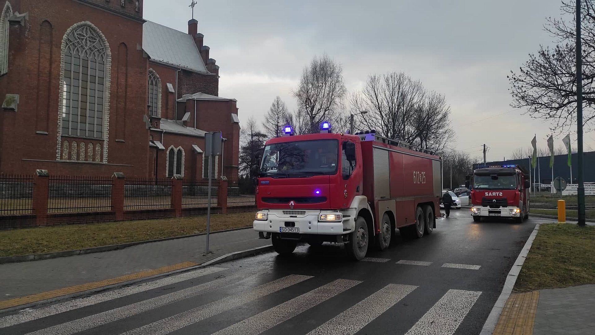 Pożar pustostanu w Sosnowcu Pożar pustostanu w Sosnowcu