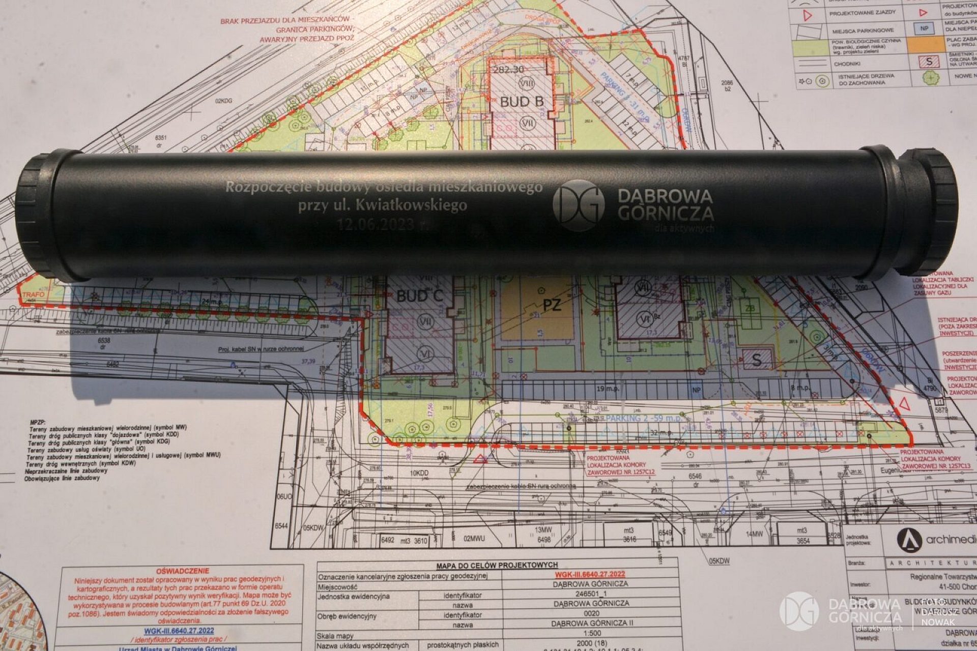 Plac budowy pod osiedle w formule TBS w Dąbrowie Górniczej został przekazany wykonawcy Plac budowy pod osiedle w formule TBS w Dąbrowie Górniczej został przekazany wykonawcy