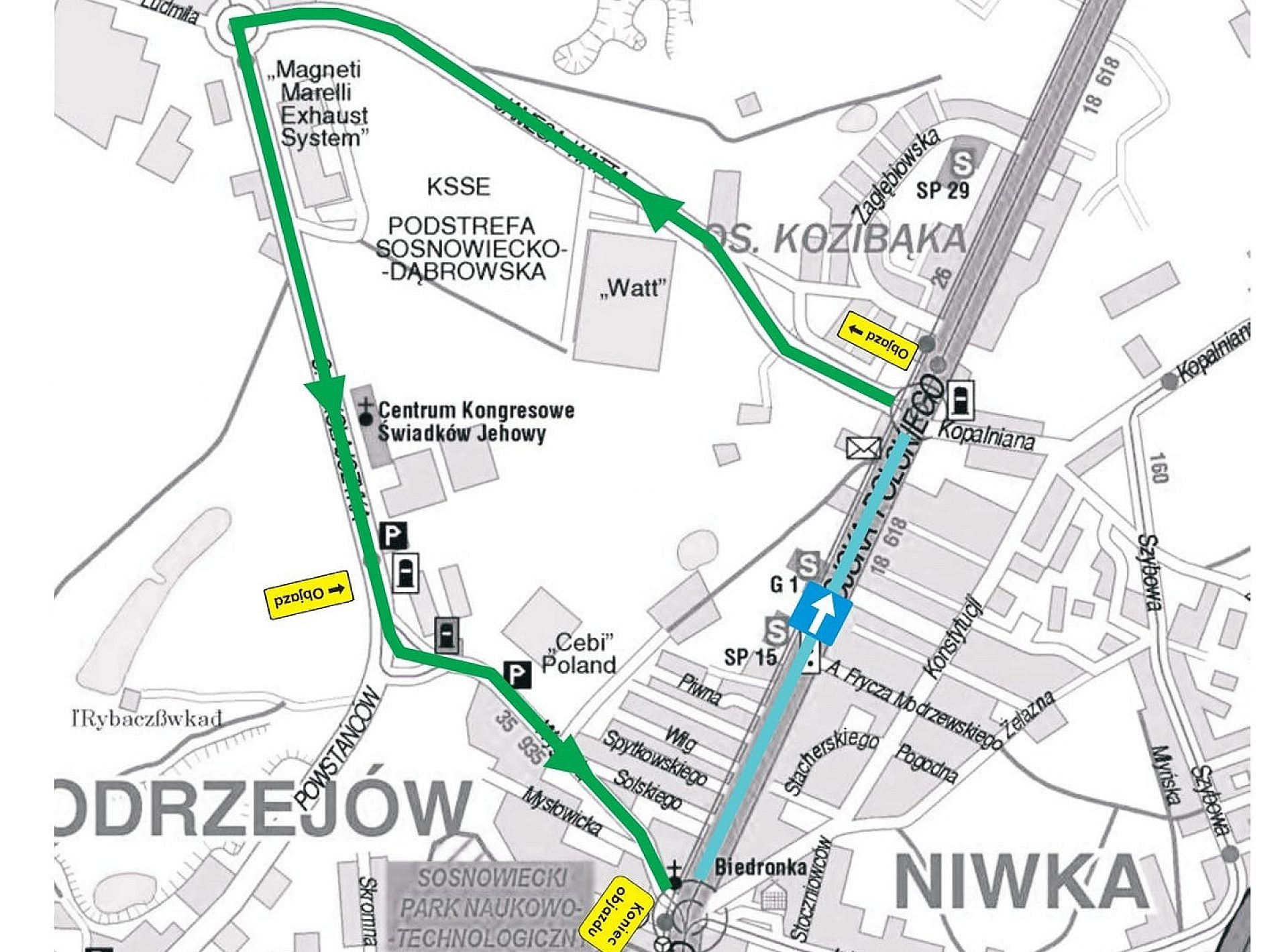 W związku z pracami na ulicy Wojska Polskiego wyznaczono objazd W związku z pracami na ulicy Wojska Polskiego wyznaczono objazd