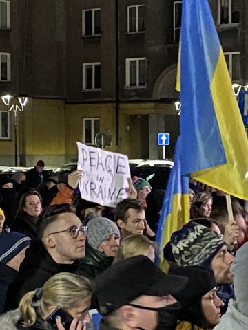 Pojawiły się ukraińskie flagi i plakaty Pojawiły się ukraińskie flagi i plakaty