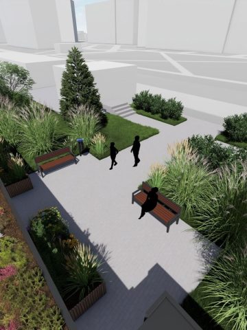 Projekt Zielonego przystanku w Dąbrowie Górniczej Projekt Zielonego przystanku w Dąbrowie Górniczej