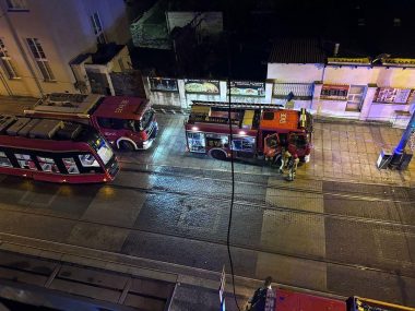 Pożar w kamienicy w centrum Katowic. Konieczna ewakuacja Pozar kamienica 3 Maja katowice