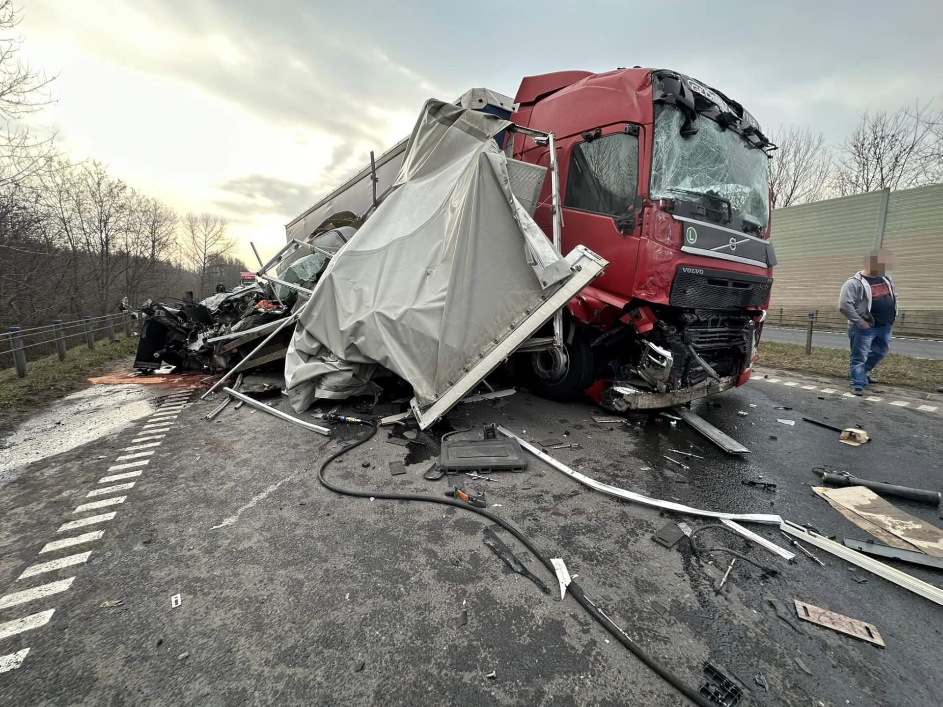 Wypadek na DK94 w Dąbrowie Górniczej