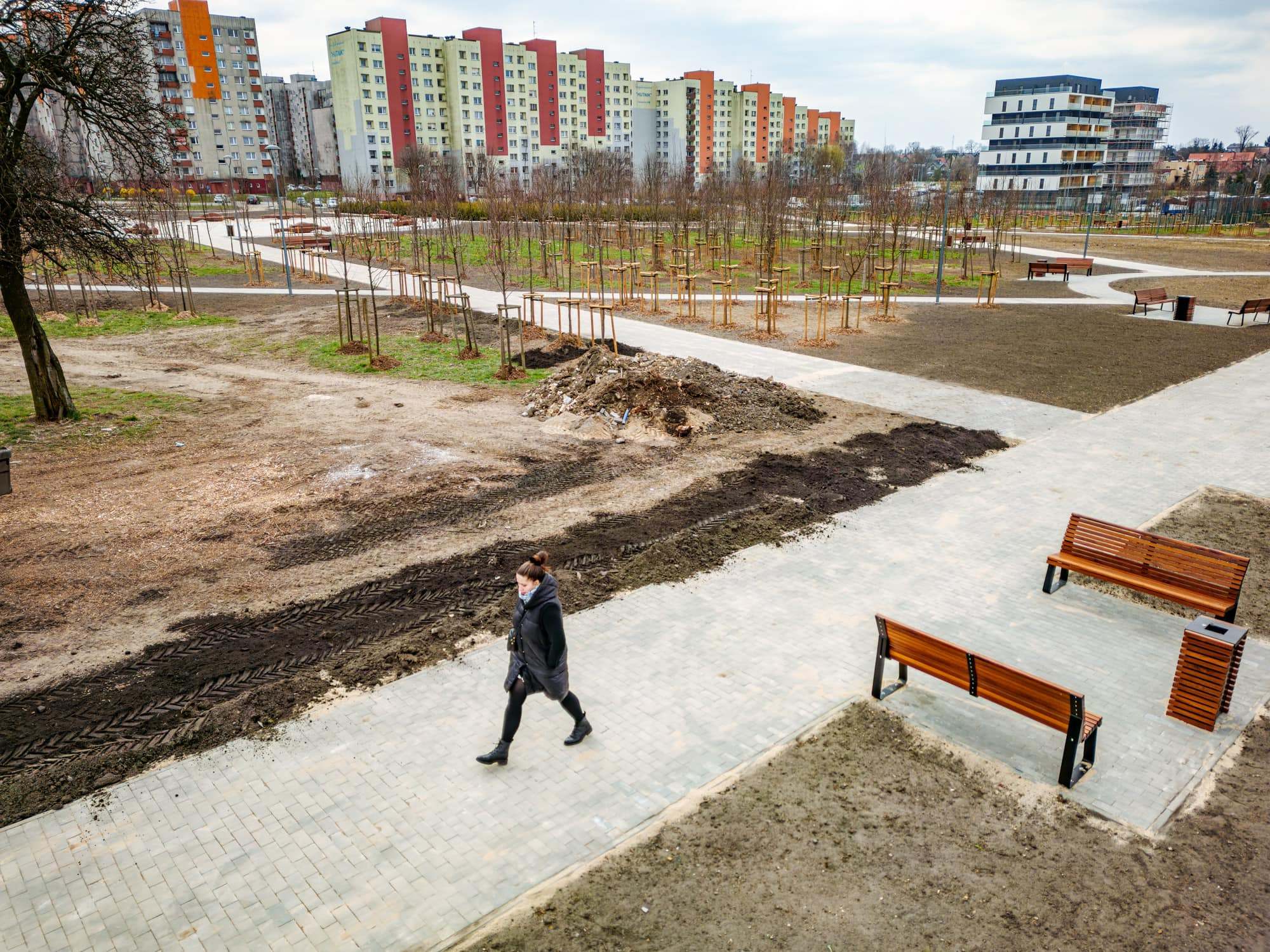 Na ukończeniu park przy Placu Papieskim