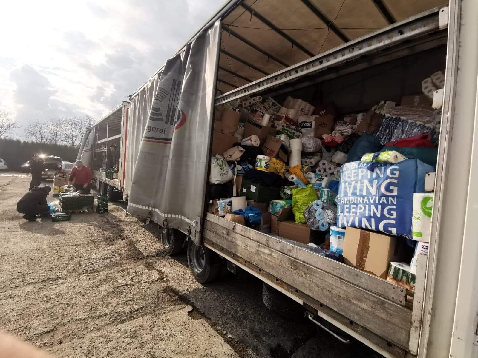 Pierwszy transport darów z Dąbrowy Górniczej już dotarł na miejsce