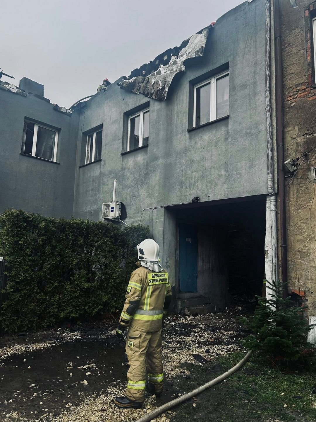 Będzin. Aleja Hugona Kołłątaja 14. Pożar. 7 grudnia 2025.