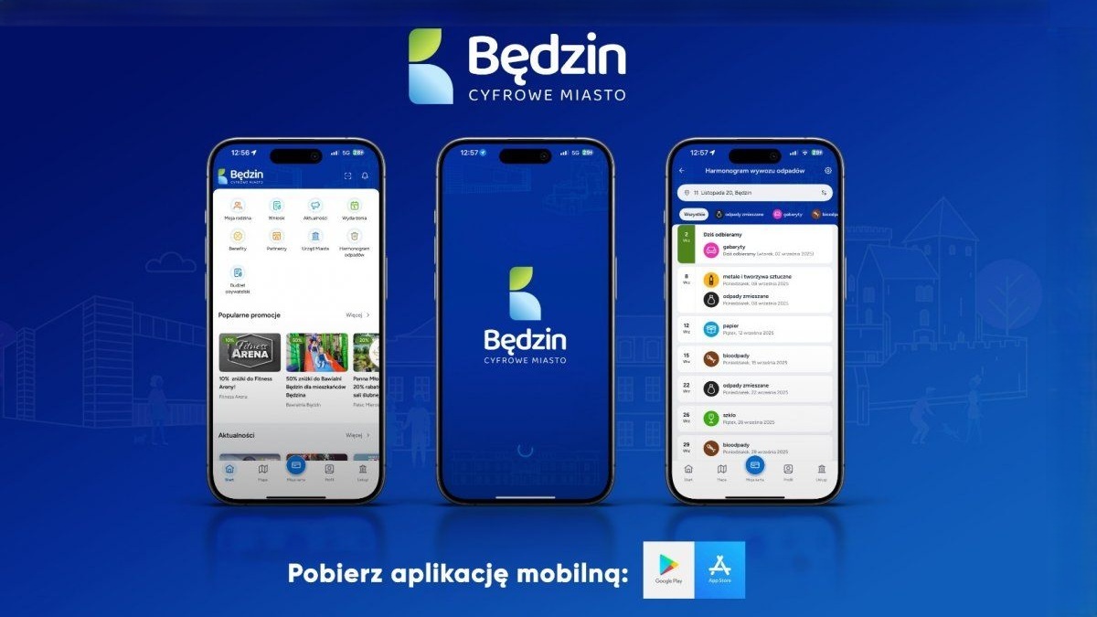 Będzin. Cyfrowe Miasto. Plakat. 2025.