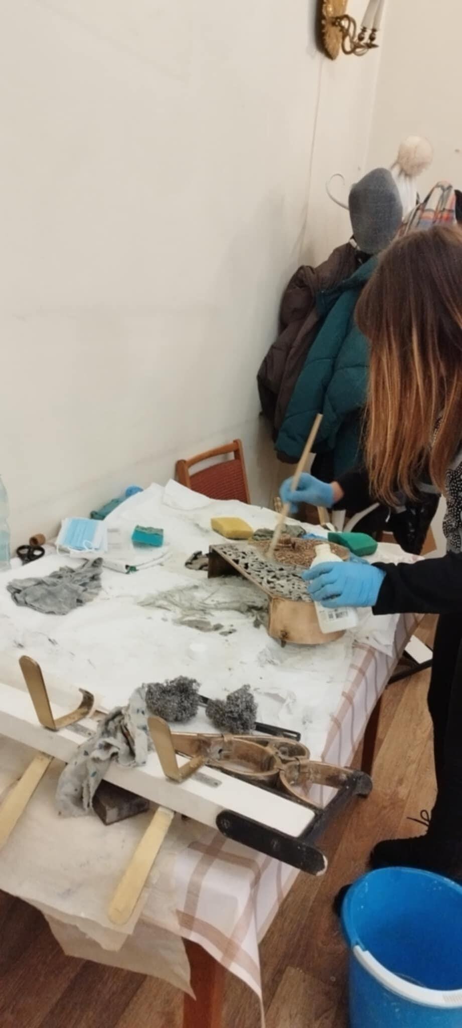 Będzin-Gzichów. Prace remontowe i konserwatorskie we wnętrzach. Grudzień 2025.