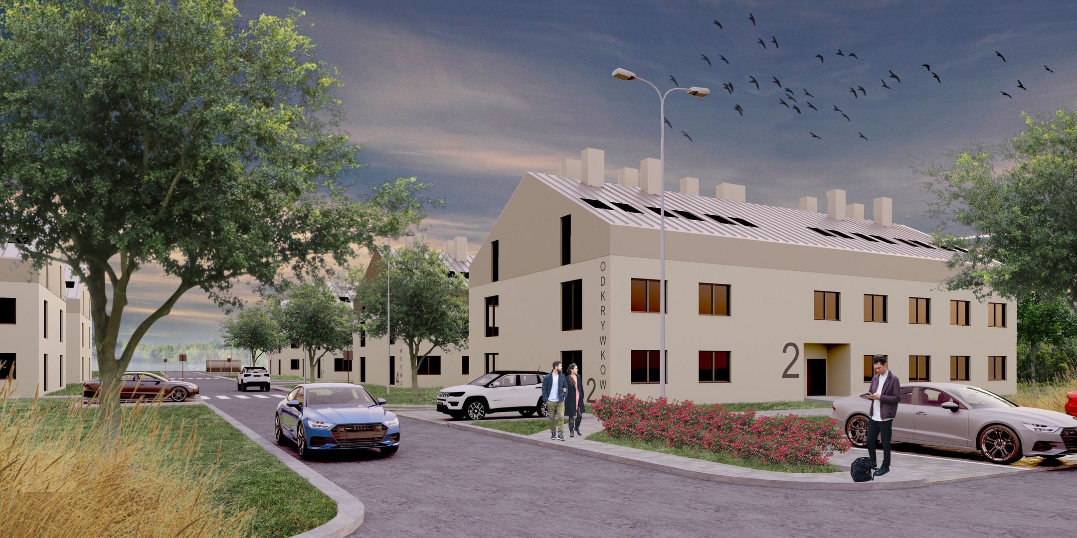 Będzin-Łagisza. Osiedle SIM »Zagłębie« przy ulicy Odkrywkowej. Wizualizacja.