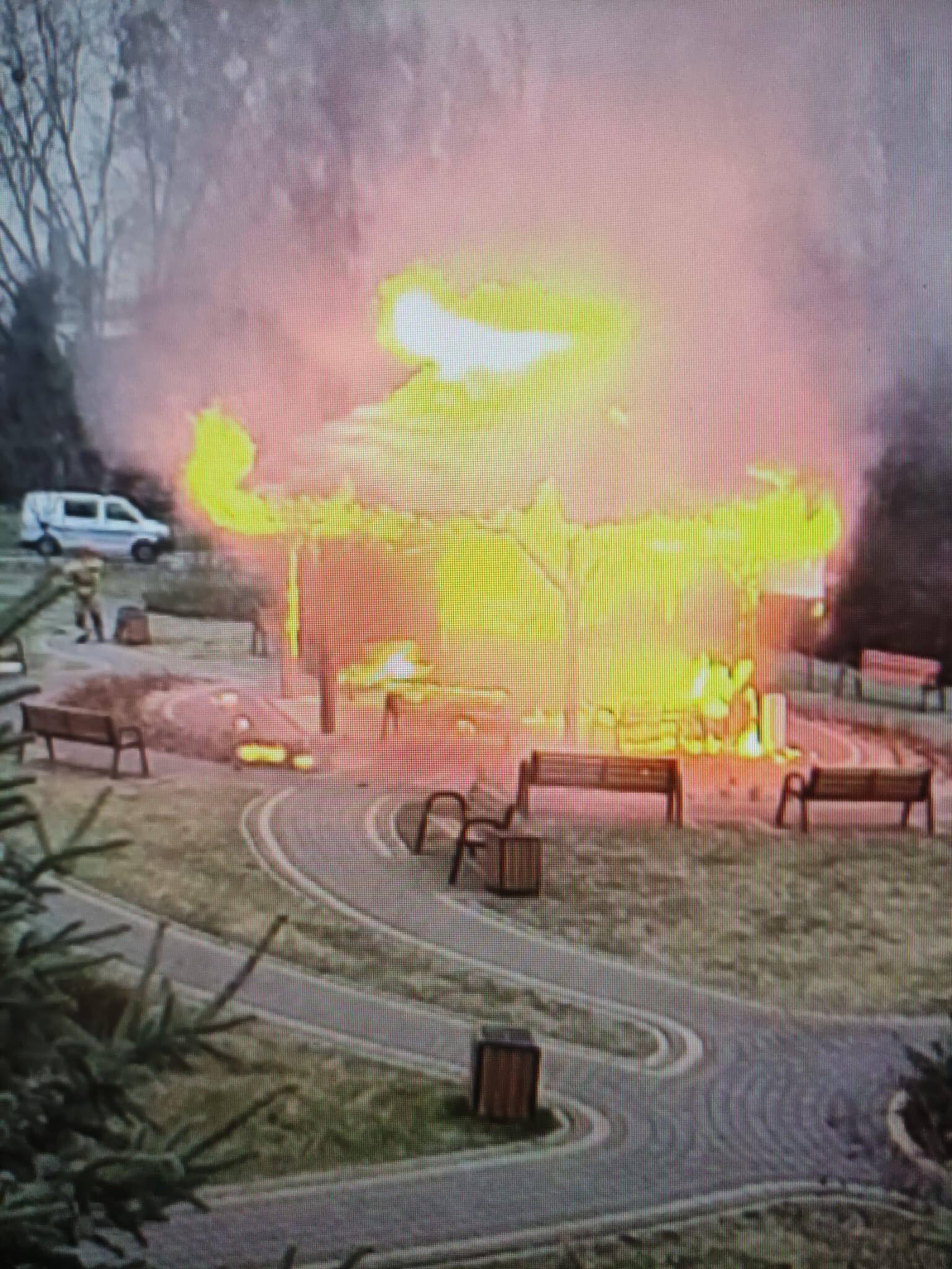 Czeladź. Kolonia Małobądz. Pożar tężni solankowej przy ulicy Krótkiej. 20 marca 2026