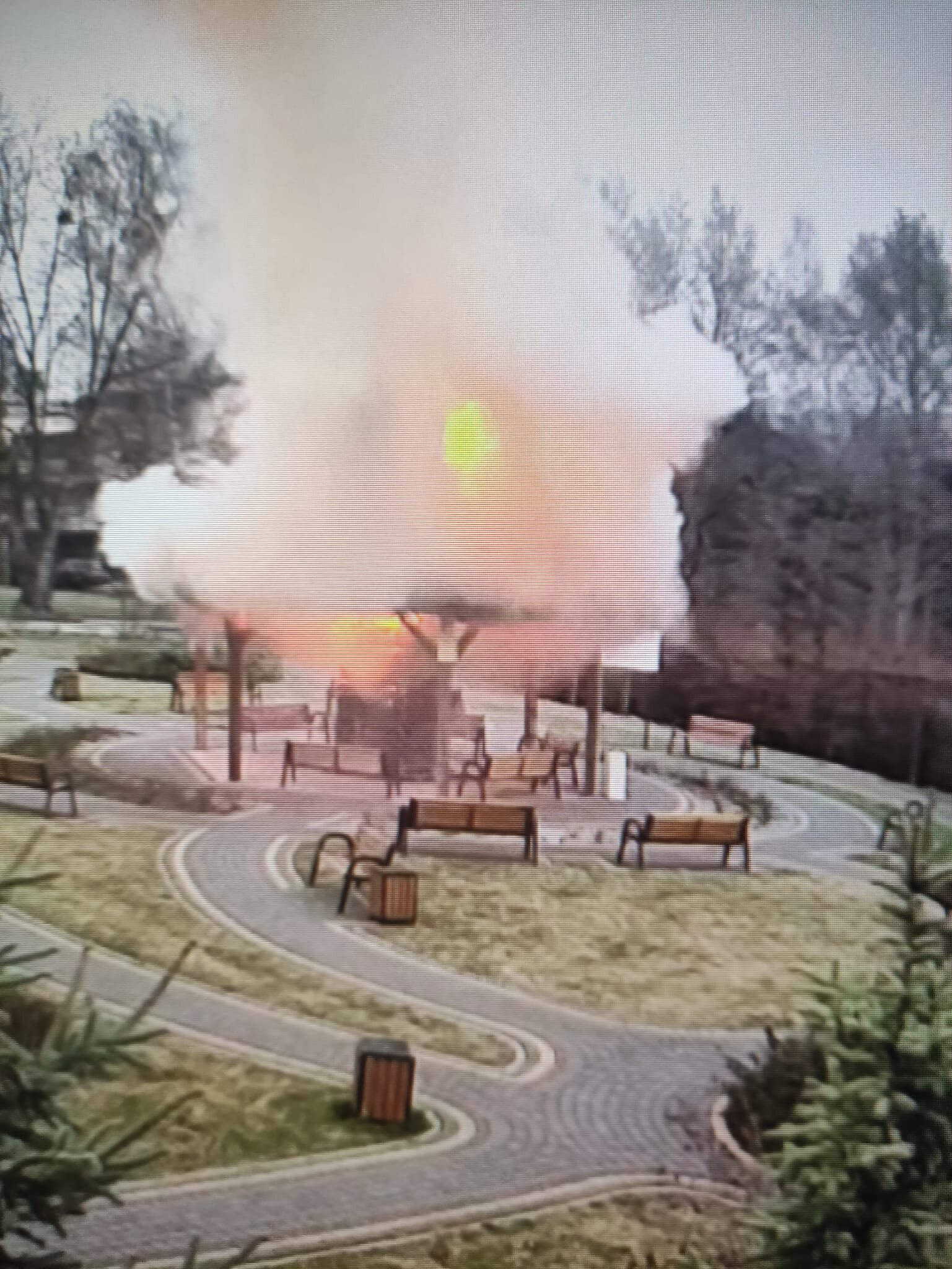 Czeladź. Kolonia Małobądz. Pożar tężni solankowej przy ulicy Krótkiej. 20 marca 2026