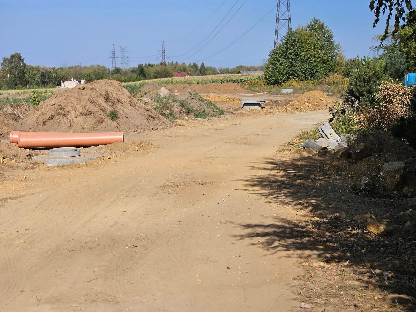 Czeladź. Budowa obwodnicy obszaru Rojce. Wrzesień 2024.
