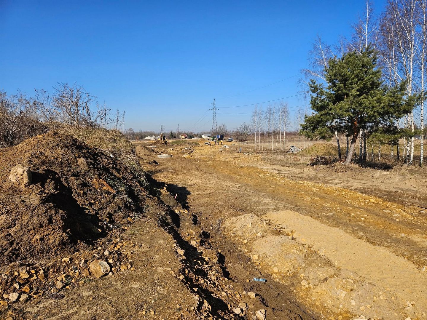 Czeladź. Budowa obwodnicy obszaru Rojce. Marzec 2025.