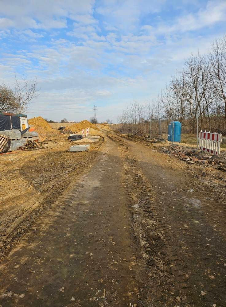 Czeladź. Budowa obwodnicy obszaru Rojce. Marzec 2025.