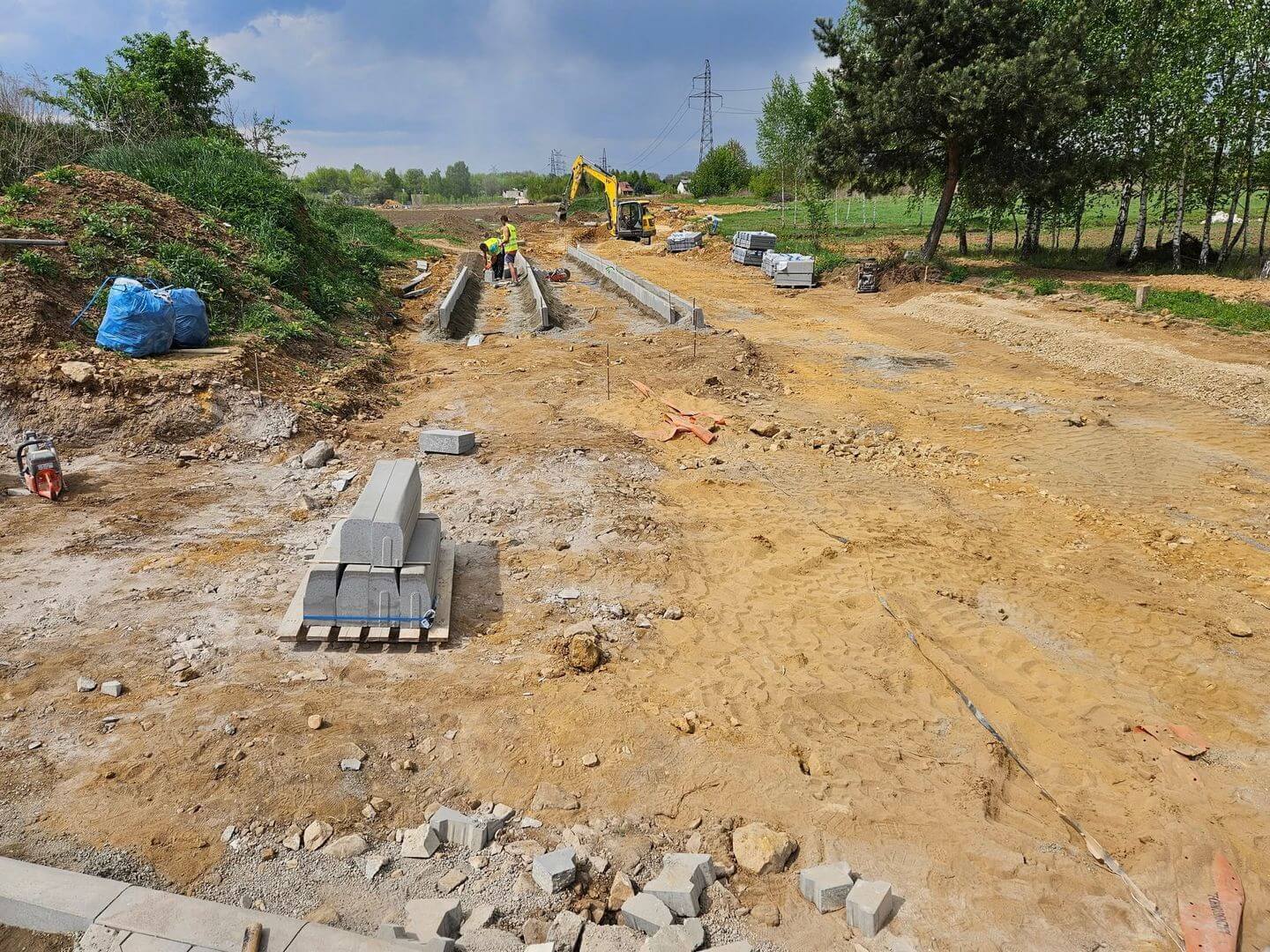 Czeladź. Budowa obwodnicy obszaru Rojce. Kwiecień 2025.