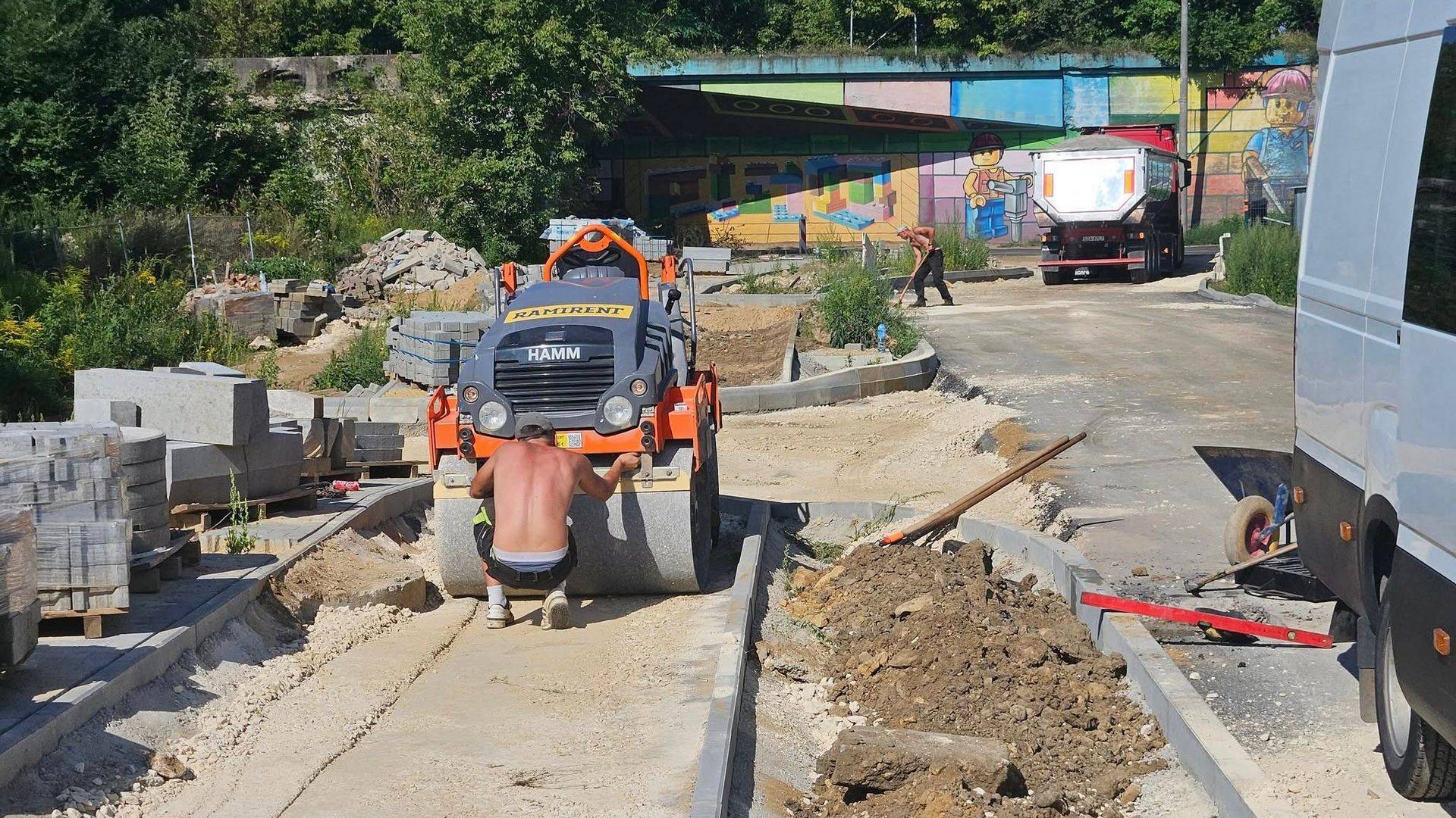 Czeladź. Budowa obwodnicy obszaru Rojce. 17 sierpnia 2025.