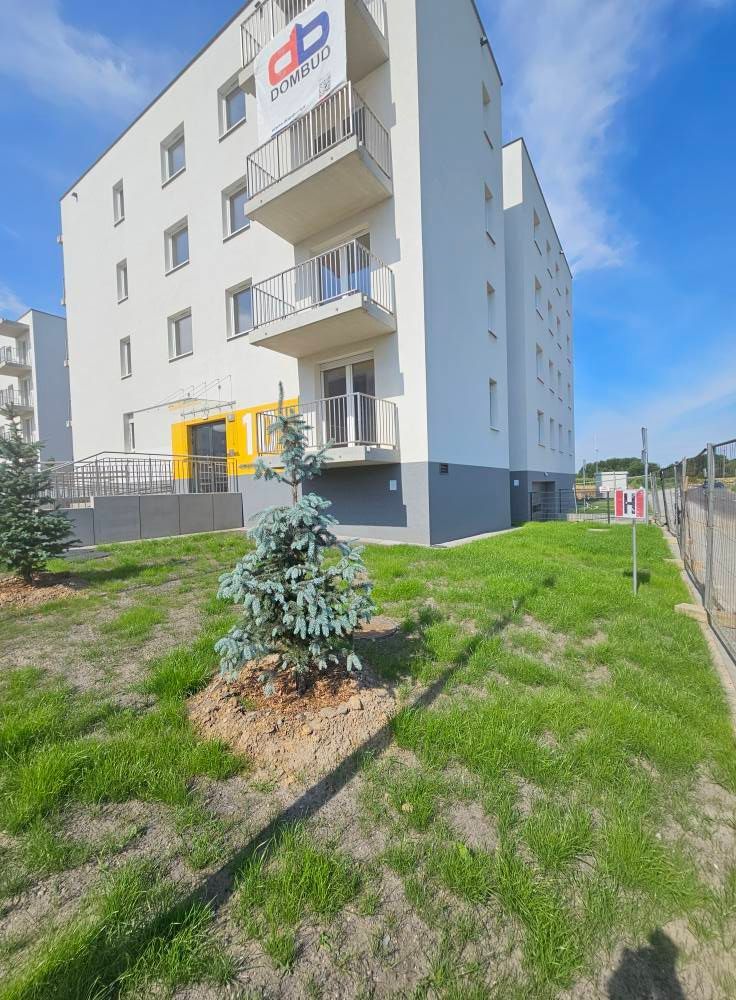 Czeladź. Ulica generała Józefa Hallera. Końcowy etap budowy pierwszej części osiedla mieszkaniowego TBS. 24 lipca 2025.