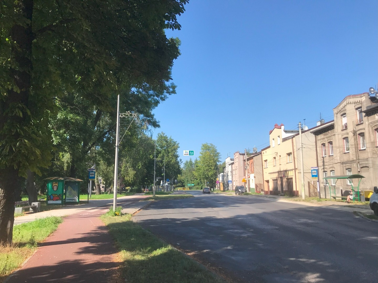 Czeladź. Ul. Katowicka – miejsce, w którym 6 sierpnia 2025 potrącona została 15-latka. 13 sierpnia 2025.