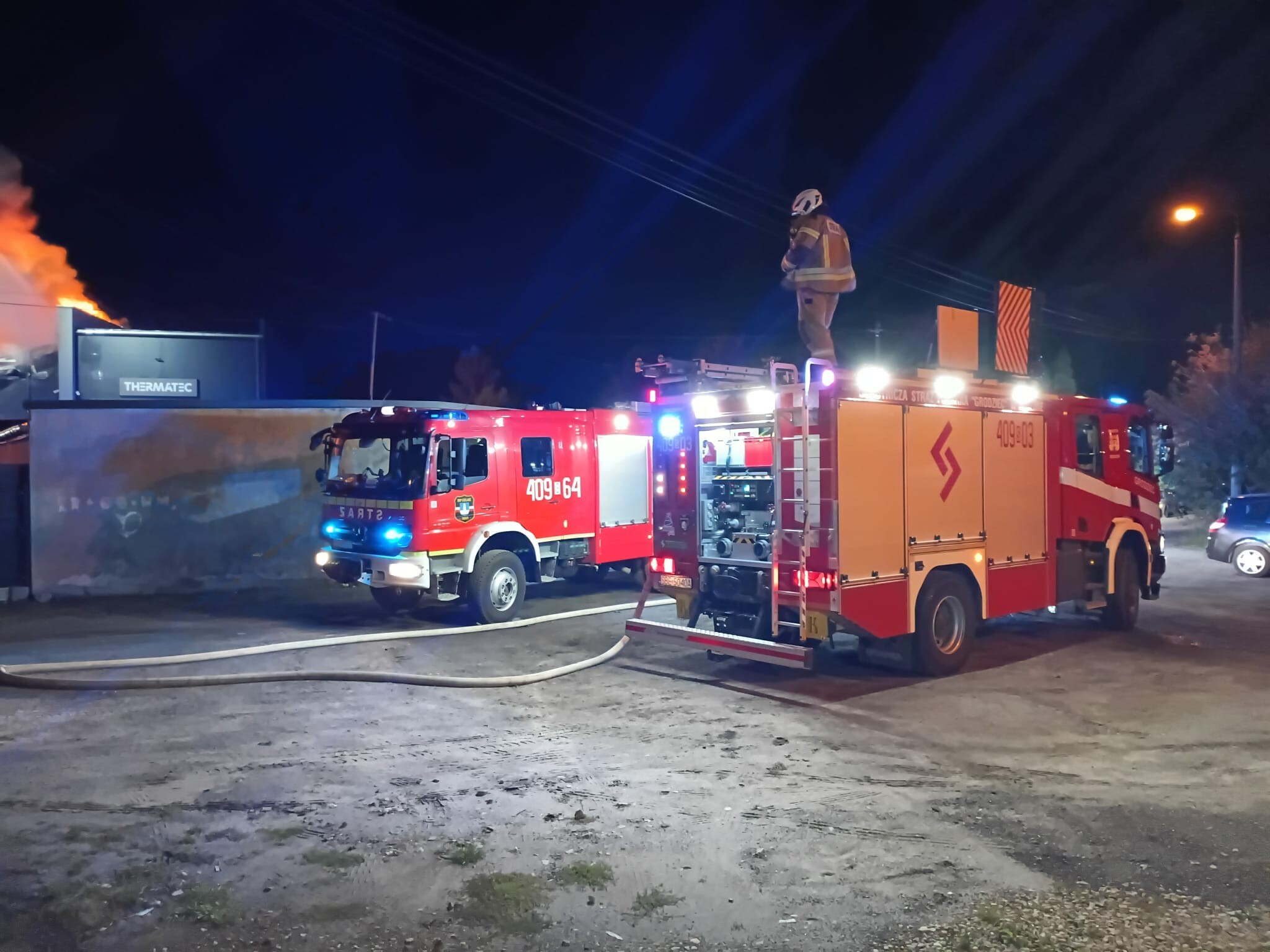 Czeladź. Ulica Rzemieślnicza – pożar hali produkcyjnej. 16 września 2025.