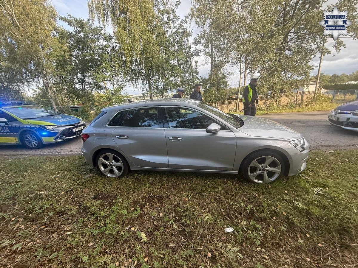Pościg za podchmielonym kierowcą Audi z Dąbrowy Górniczej do Częstochowy. 5 października 2025.