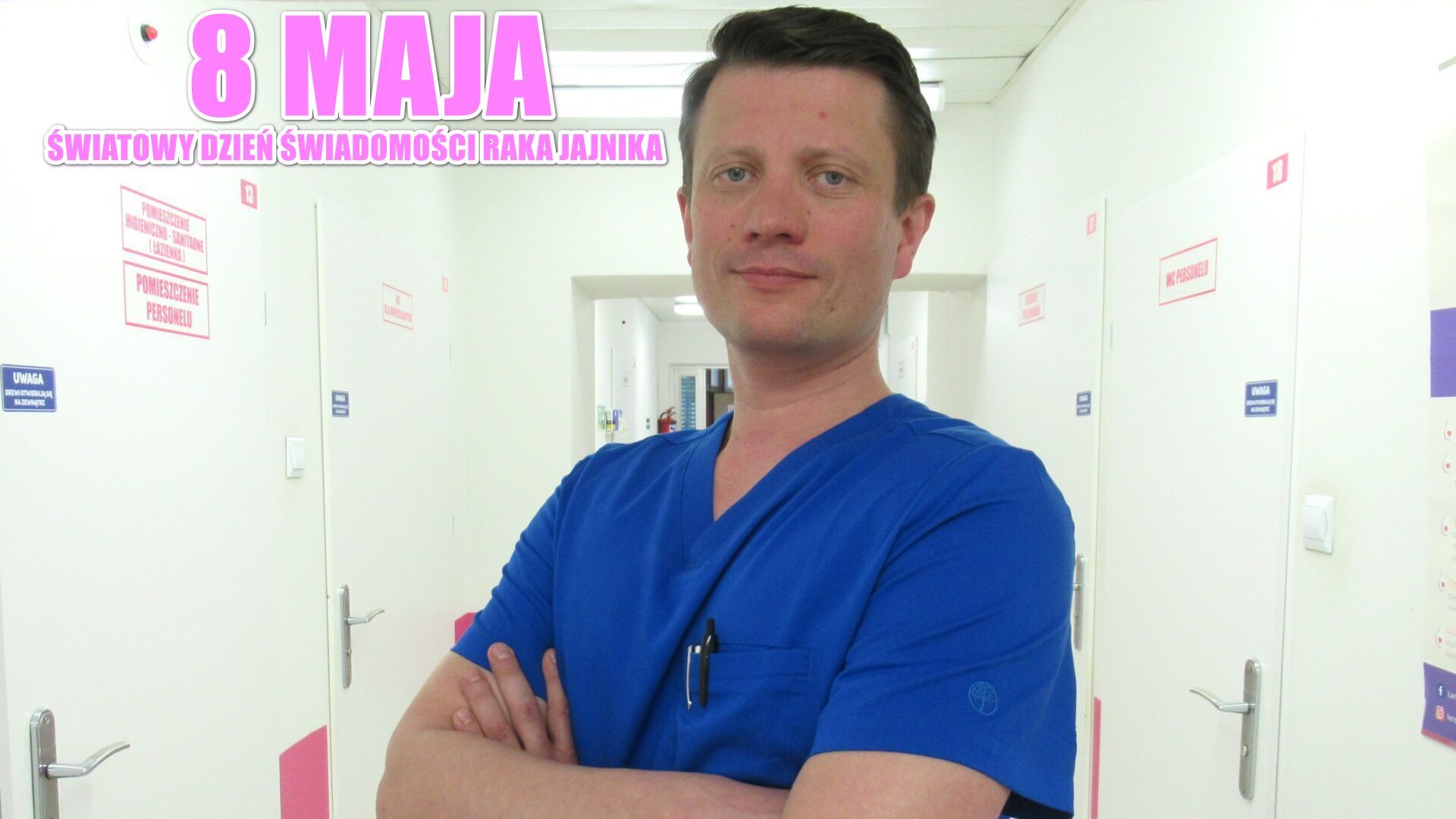 8 maja – Światowy Dzień Świadomości Raka Jajnika. dr n. med. Grzegorz Cwynar – ordynator Oddziału Ginekologiczno-Położniczego w Zagłębiowskim Centrum Onkologii – Szpitalu Specjalistycznym im. Szymona Starkiewicza w Dąbrowie Górniczej. Maj 2025.
