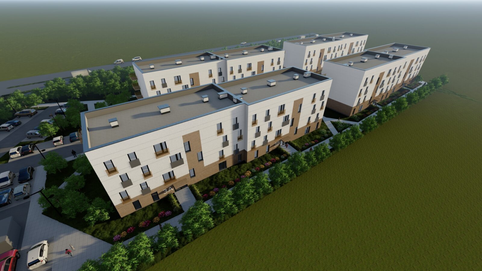 Dabrowa Górnicza-Gołonóg-Podlesie. Wizualizacja planowanego osiedla. Wrzesień 2025.