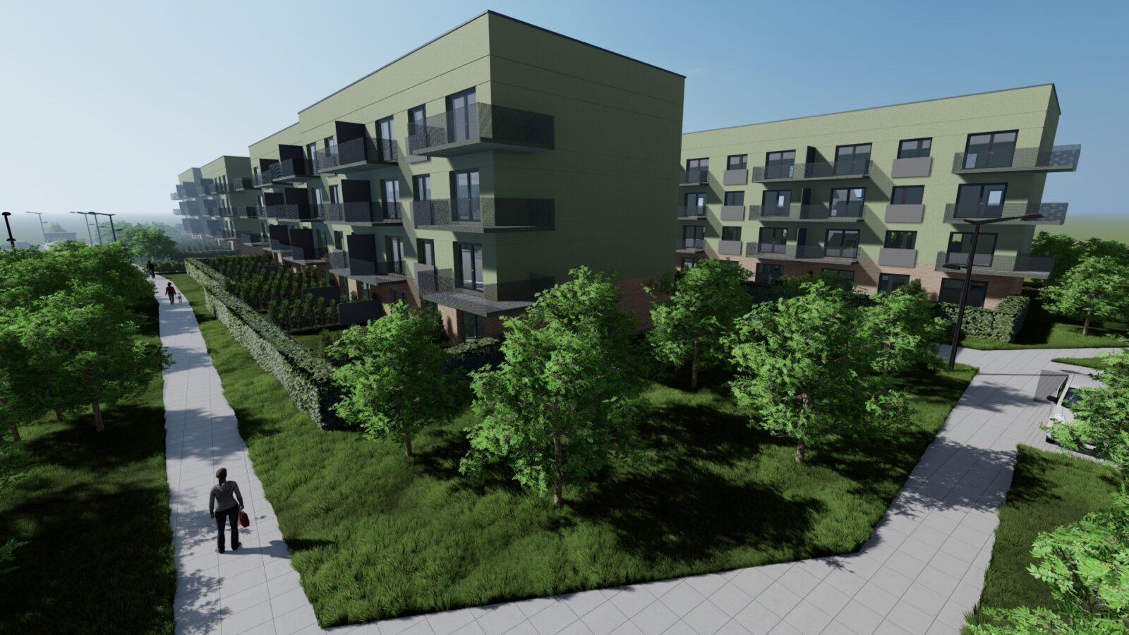 Dabrowa Górnicza-Gołonóg-Podlesie. Wizualizacja planowanego osiedla. Wrzesień 2025.