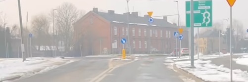 Dabrowa Górnicza. Łącznik ulicy Kolejowej i alei Zagłębia Dąbrowskiego. Pierwszy przejazd. 21 stycznia 2025.