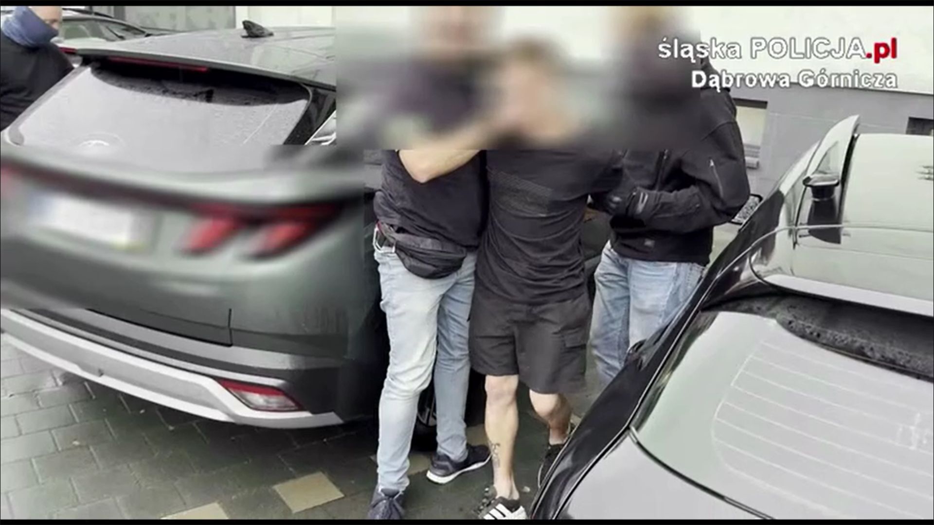 Dąbrowa Górnicza. Zatrzymanie trzech podejrzanych o udział w brutalnym rozboju. 3 września 2025.