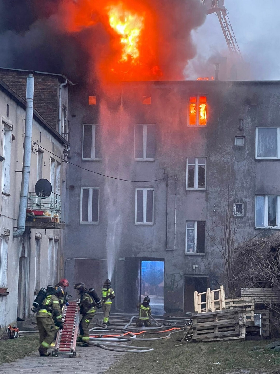 Dąbrowa Górnicza-Strzemieszyce. Pożar przy ulicy Warszawskiej 74. 10 marca 2026