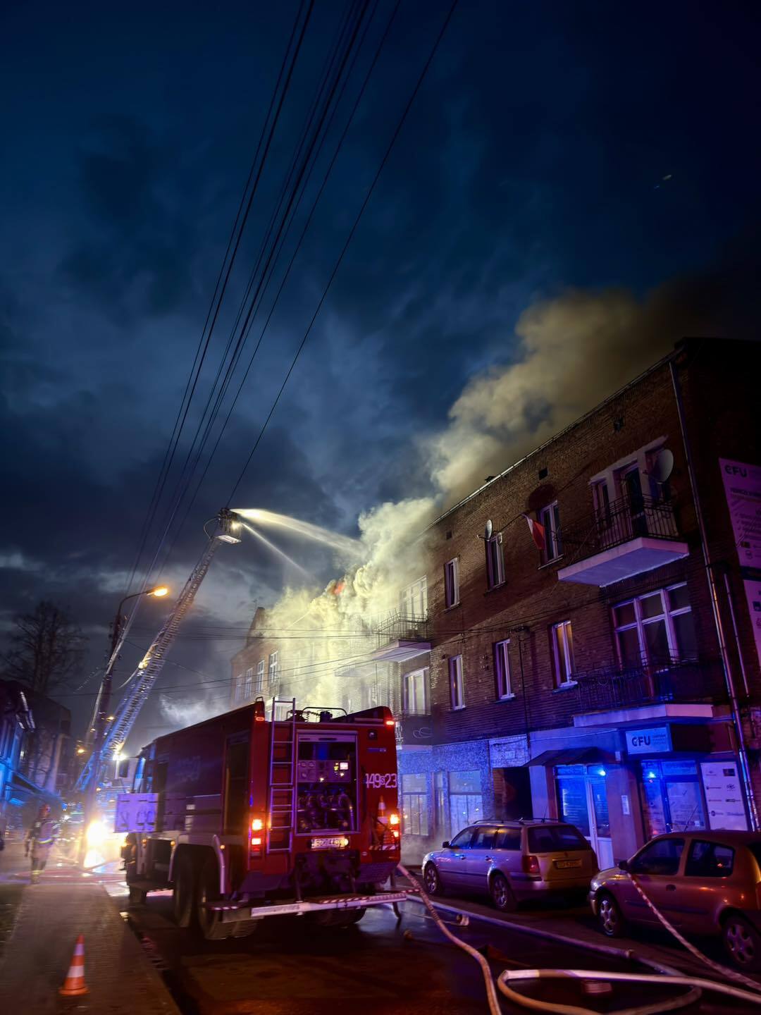 Dąbrowa Górnicza-Strzemieszyce. Pożar przy ulicy Warszawskiej 74. 10 marca 2026