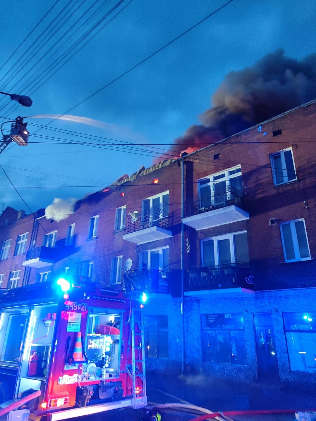 Dąbrowa Górnicza-Strzemieszyce. Pożar przy ulicy Warszawskiej 74. 10 marca 2026