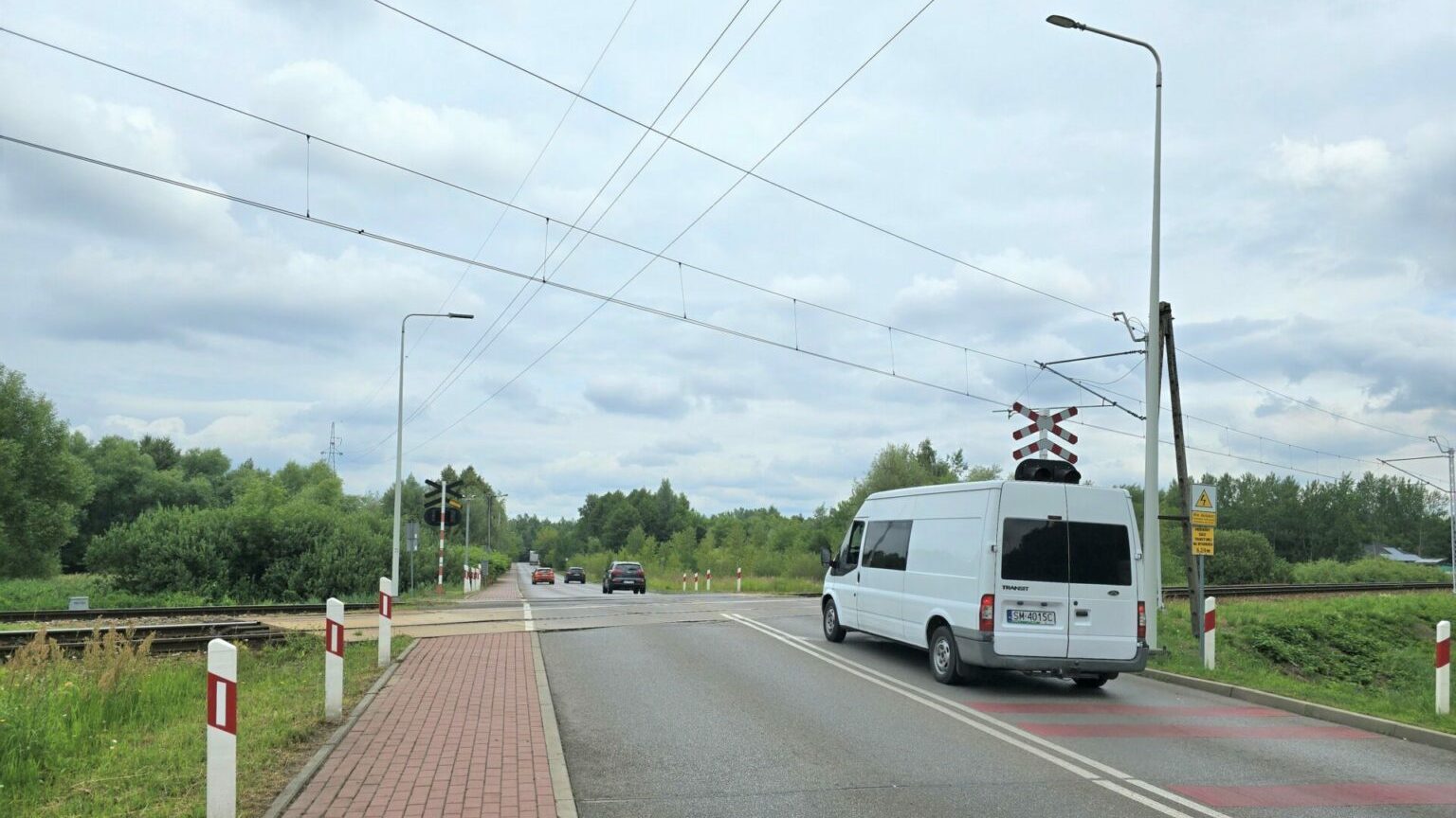 Dąbrowa Górnicza-Strzemieszyce Wielkie. Przejazd kolejowo-drogowy na ulicy Grabocińskiej.