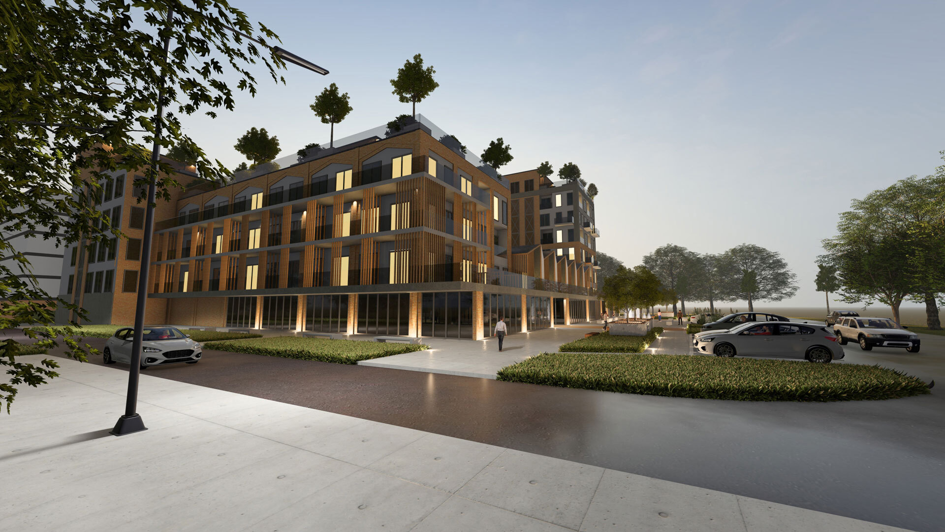 Dąbrowa Górnicza-Ząbkowice. «Apartamenty Ząbkowice» – wizualizacja. Grudzień 2025.