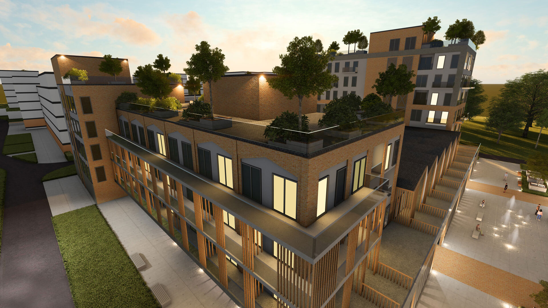 Dąbrowa Górnicza-Ząbkowice. «Apartamenty Ząbkowice» – wizualizacja. Grudzień 2025.