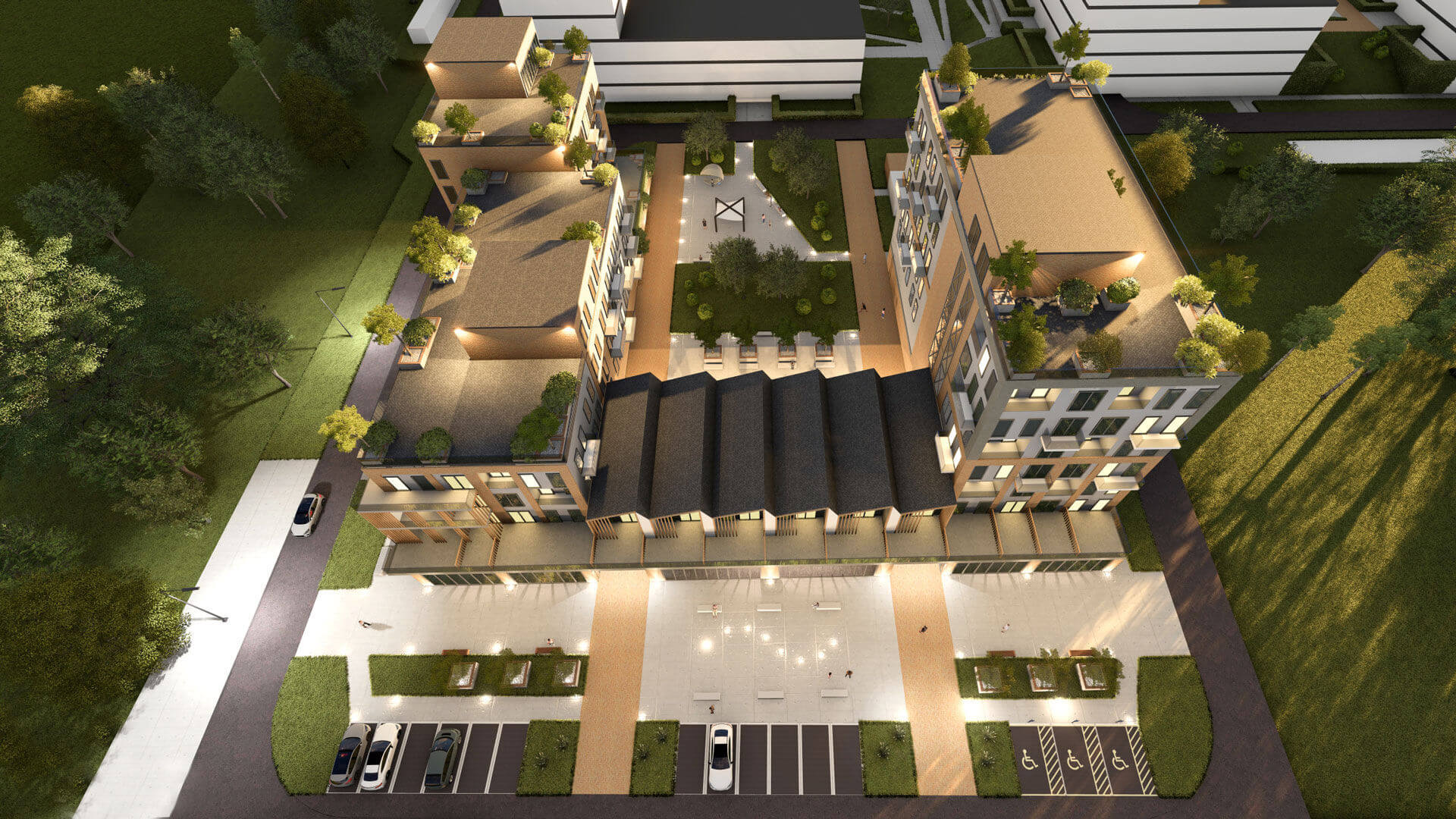 Dąbrowa Górnicza-Ząbkowice. «Apartamenty Ząbkowice» – wizualizacja. Grudzień 2025.